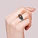 Jeulia 2.55ct Skull Engagement Ring Sets Sterling Silver Heart Cut Red Diamond Ruby Rings Cubic Zirconia Wedding Promise Anniversary Romantic Jewelry for Women Grils Bridal with Gift Box (black, 7)