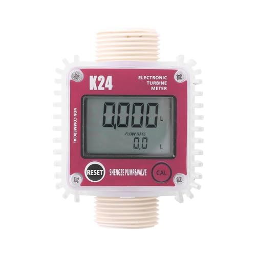Débitmètre de carburant K24 turbine numérique pour diesel et eau version verticale bleue - 2