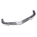 Cnthan7 3Pcs Spoiler Lip Front Bumper Bumper Guard Strip Carbon Fiber Black ABS For Mercedes Benz C Class W204 C63 Sedan 2011-2014