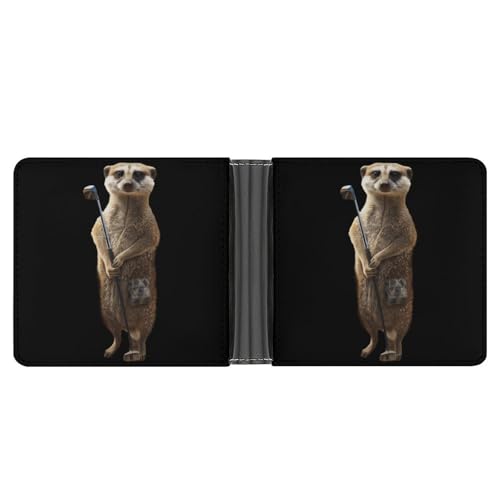 Meerkats Bifold Wallet PU Leather Coin Purse Lightweight Credit Card Holder Wallet Money Clip