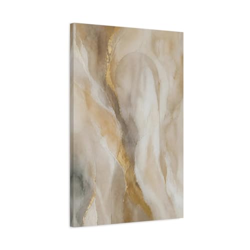 Tableau sur toile abstrait texture or 50x75 cm décoration verticale