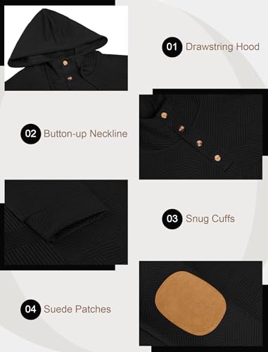 Vssjavun Mens Hooded Sweatshirt Casual Long Sleeve Drawstring Hoodie Pullover Sweatshirts