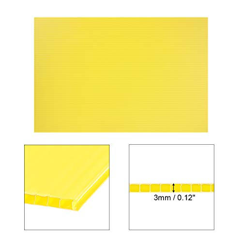 Image of uxcell Corrugated Plastic Sheets,3mm Yellow Blank Yard Lawn Signs,8 Inch x 12 Inch,Waterproof Sign Blank Board 1pcs