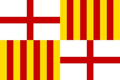 Large City of Barcelona Flag 150 x 90 cm Satin Durabol