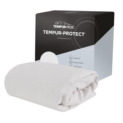 Image of Tempur-Pedic Protect Waterproof Mattress Protector, California King, White