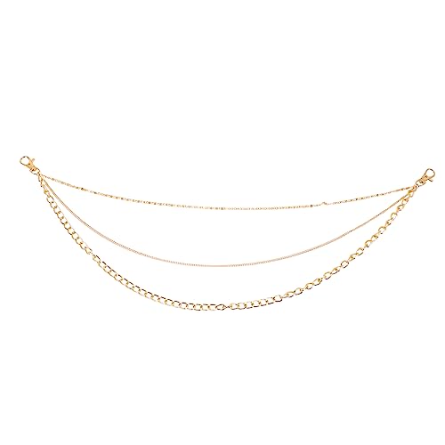 Holibanna 2pcs Metal Pants Chains for Men and Women Punk Style Decorative Waist Chains and Sturdy Jeans Accessories for Daily Wear and Parties