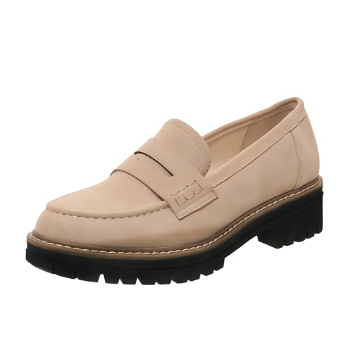 Image of Bandkos Platform Penny Loafer for Women Comfortable Slip on Work Shoes Womens Dressy Casual Walking Loafer