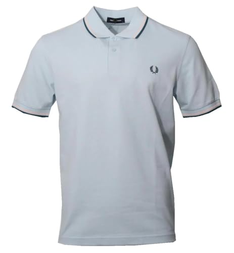 Fred Perry Herren Kurzarm Polo - M3600 (DE/NL/SE/PL, Alphanumerisch, S, Regular, Regular, Caramel/Schwarz/Weiß)