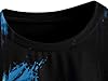 Avanova Women Tigers Graphic Oversized Tee Top Short Sleeve Loose Crewneck Summer T-Shirt, Smile Black Blue, XXL #4