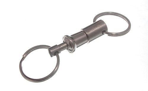 Clip de ceinture détachable anneau porte-clés acier nickelé