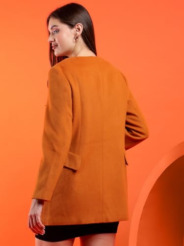 Image of KOTTY Womens Cotton Blend Standard Length Elegant Style Coat - Classic Style with Modern Detailing