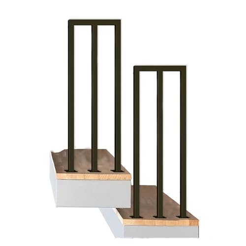 Garde-corps de sécurité en métal noir de 80cm au design minimaliste pour mezzanine