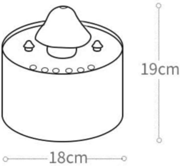 Miniatura 2 de TISTIK Fuente de agua de cerámica para gatos Fuente automática para beber para perros Fuente de agua potable para mascotas de temperatura constante