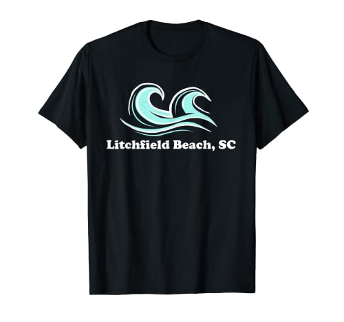 Amo Litchfield Bea Carolina del Sud Oceano Atlantico Wave SC Maglietta