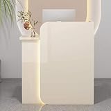 Comptoir d'accueil moderne : Ce comptoir d'accueil en bois convient à de nombreuses occasions, telles que les salons de coiffure, les halls d'entrée, les réceptions, les supermarchés, les bureaux à domicile, les magasins de vêtements, les restaurants, les commerces de détail, les cafés, les salons de coiffure, les bars, les salons de tatouage, les instituts de beauté, etc. Son aspect moderne et minimaliste attirera l'attention et l'intérêt des clients dans votre espace d'accueil.