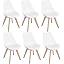 White Table + 6 White Chairs