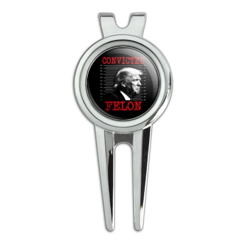 Convicted Felon Trump Golf Divot Repair Tool and Ball Marker