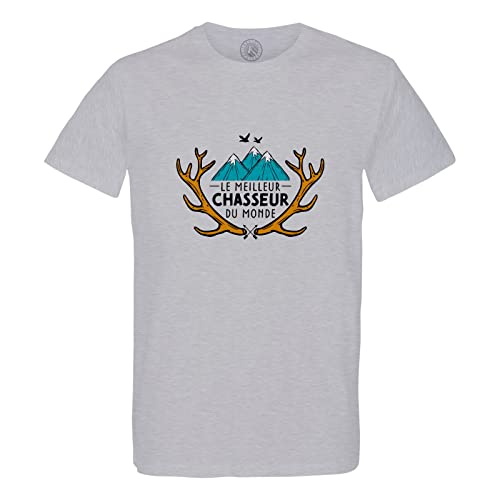 Le meilleur chasseur du monde t-shirt homme col rond coton bio idée cadeau unique