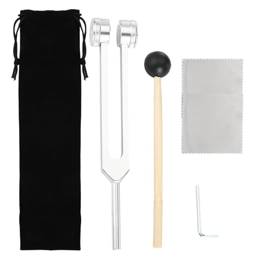 KASURE Juego de Diapasón, Diapasón 128hz, Diapasón Terapéutico, Diapasón Musical con Martillo de Silicona y Herramienta de Reparación