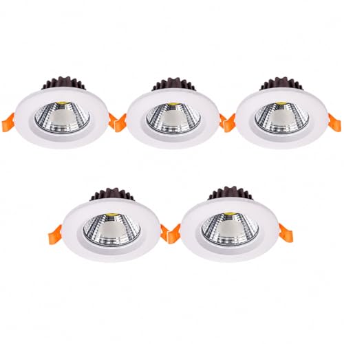 Plafonnier LED 10W blanc jour spot encastrable COB 4000K luminaire de plafond pour maison et bureau