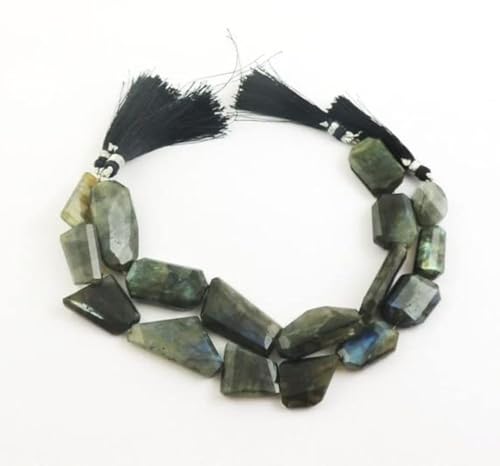 Labradorite facettée en pépites SB-57 pour création bijoux boucles - 2