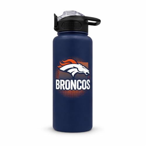Proformance Home NFL Denver Broncos ProPress Gradient Home State 32oz Stainless Steel Water Bottle Press Top Lid