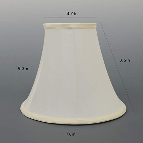 2 Pack Small Lamp Shades,Aisun Bell White Lamp Shades for Table Lamp and Floor Lamp. 5x10x8 inch,Assembly Required, Spider