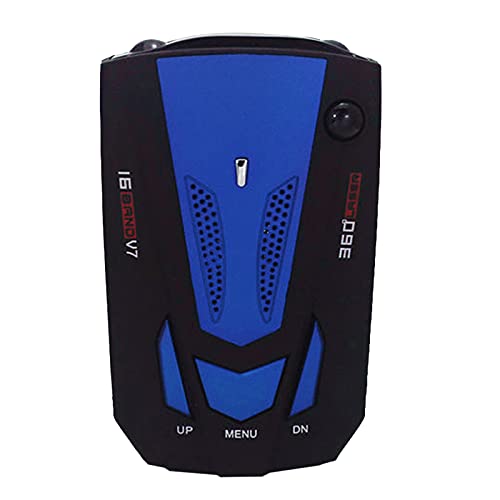New Upgraded Car Radar Detector with Voice Speed Prompt, 360 Â° Detection, Real-Time Speed Alarm System, Multi-Mode Warning Selection, City/Highway Mode, Long Range Detection, LED Display (Blue)