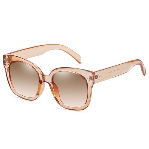 Lunettes de soleil pour femmes et hommes mode carrée rétro UV400 verres dégradés gris