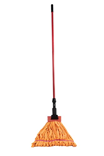 Image of Matthew Cleaning Microfiber Tube Mop(Large,Orange,3Pack) Heavy Duty Mop Head Replacement,Excellent Absorbency,Premium launderability,Reusable,Loop end for Home,Commercial and Industrial Use