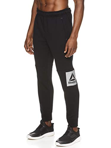 Reebok Men's Jogger Running Pants with Pockets - Athletic Workout Training & Gym