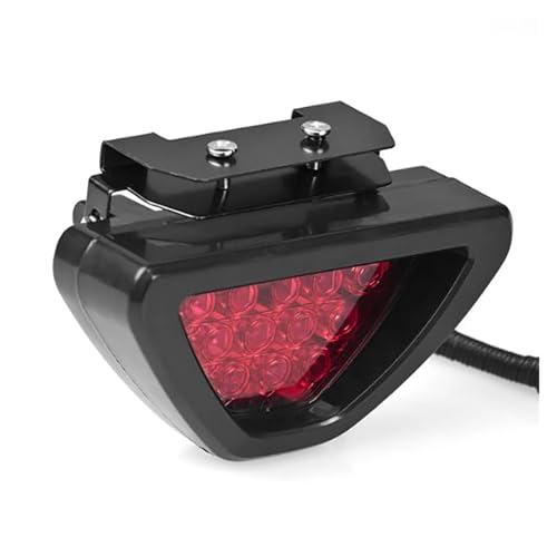 HONGYISM Juego Pilotos Traseros Luz De Freno Triangular Antiniebla Trasera Estilo F1, 12 LED, Roja, DRL, Seguridad, Alta Potencia Para Motor Coche
