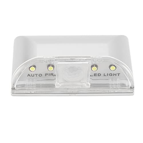 LED Keyhole Light, Battery Operated, PIR Motion Detector, Night Lamp for Toilets, Cupboards, Kitchen, Hallways, Stairs, White Light, ABS Material, 81X46x30mm
