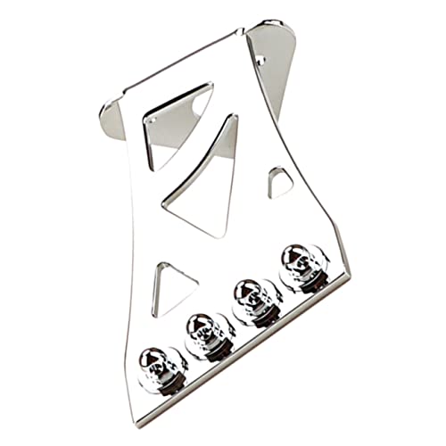 Yardwe String Four-string Pull-out Board Guitar Tailpiece Banjo Tailpiece Bridge Guitar Chrome Tailpiece Banjo Tailpieces Banjo Bridge Tailpiece Banjo Accessories Banjo Parts Metal Silver