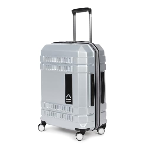Image of uppercase Polyester Bullet (Medium) 66 Cms|Check-In Inline Trolley Bag|Hardshellsided Luggage Anti-Scratch 8 Wheel Luggage|Tsa Lock&Anti-Theft Zippers|Suitcase For Men&Women (Silver)
