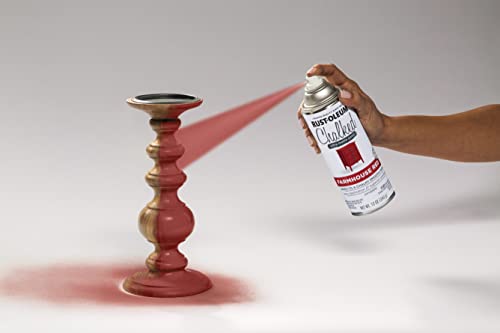 Image of Rust-Oleum Farmhouse Red Chalked All-in-One Ultra Matte Spray Paint | One Coat Coverage | No Primer, Sanding, Or Topcoat Needed | Easy Spray Application | Made in USA | 12 OZ | 6 Pack