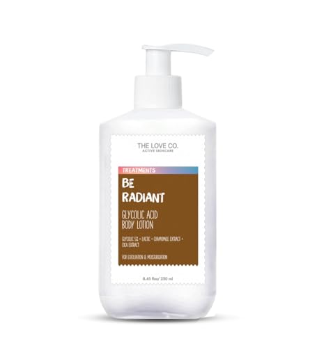 Image of THE LOVE CO 05% Glycolic Acid Body Wash + Body Lotion Combo Pack - Body & Back Acne | Prevents Dry, Rough, Bumpy, and Strawberry Skin | Deep Cleanses Skin