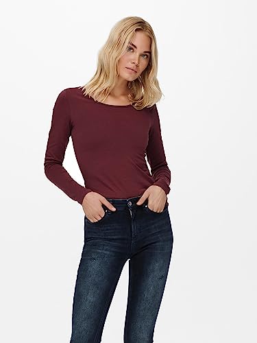 ONLY Damen Onllive Love Life LS Oneck Top, 3er Pack, Peacoat/DGM/Port Royale, XXL – Ansicht 5