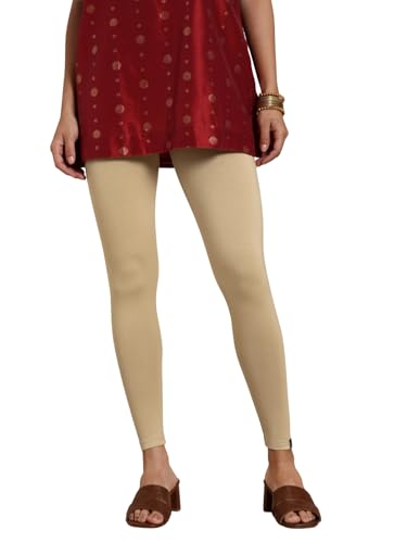 Image of TWIN BIRDS Women Viscose Ankle Leggings | Stretchable Kurti Wear Bottom