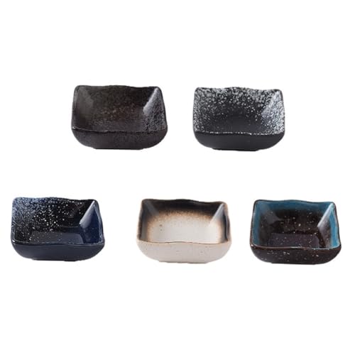 Juego de 5 Platos Japoneses de Cerámica para Sushi miniatura 1