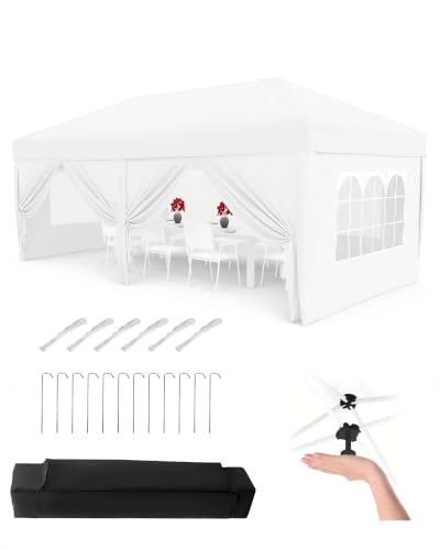 IDEALHOUSE 10x20 ft Heavy Duty Folding Gazebo, Large Outdoor Event Tents