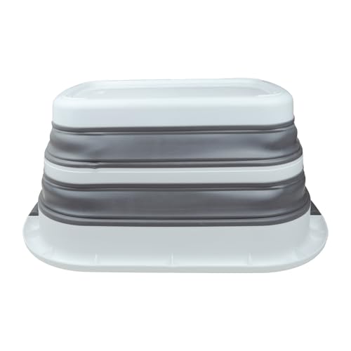 Image of Only 1 left, $2 off saleUpgraded Collapsible Multi-Use Tub - Foldable Bathtub, Laundry Basket, Dish Pan, Storage Bin for Camping, Hiking, Home (Space-Saving, Premium Grey)