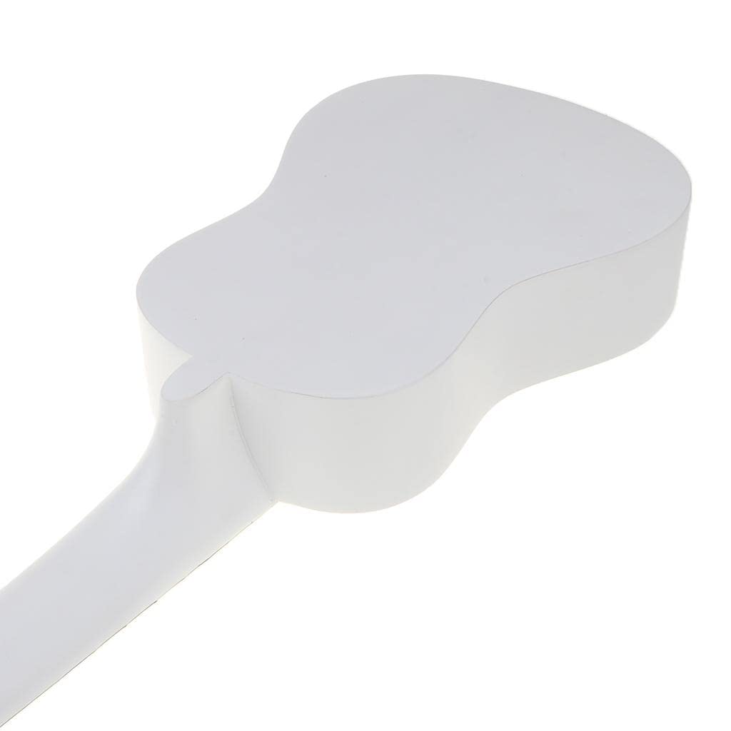 Ukulele Strumento Musicale Mini Chitarra 4 Corde Legno Accordabile in Nylon Adatto a Bambini Principianti Adulti Regalo Strumenti Musicali, Bianca