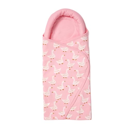 Image of TIDY SLEEP Baby Swaddle Wrappper Adjustable for Newborn || 100% Cotton Soft || Newborn Blanket for 0-3 Months (Pink Duck)