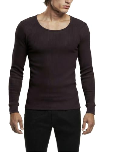 Image of DAMENSCH HeatCode Warmer for Men; Cotton Blend Winter Inner; Fleece Lined Ribbed Thermal Wear for Men Top; Super Soft Body Warmer Full Sleeves Topwear