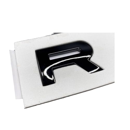 Image of Sports Line 3D Raised Hood and Rear Letter Emblems with 3M Adhesive Backing (LR-Bright Black)