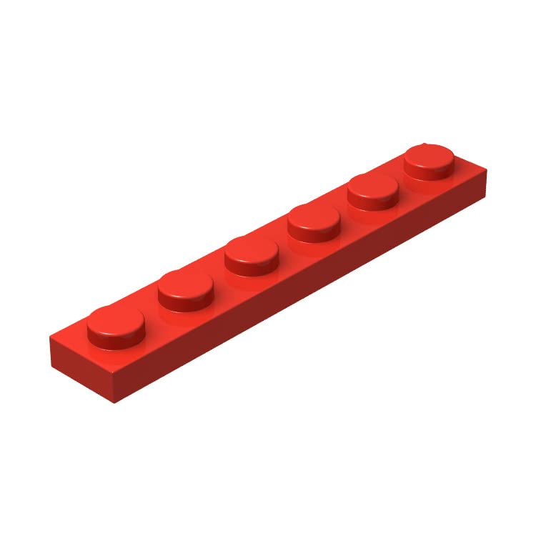 Classic Red Plates Bulk, 100 Piece Flat Building Plates Compatible with Lego Parts and Pieces