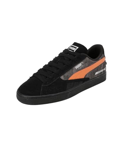 Puma Unisex-Adult AMG Suede T Black-Bright Melon Sneaker - 6 UK (30848801)