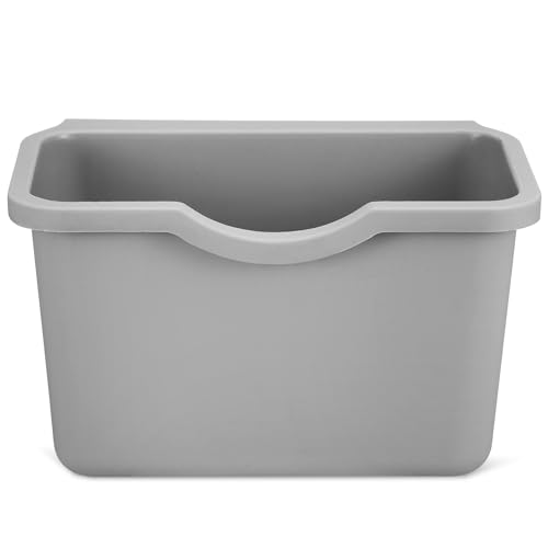 NUSITOU Bote de Basura Colgante Pequeño para Cocina, Contenedor de Compost Gris, Ahorro de Espacio, Cubo para Puerta de Armario, Accesorio Funcional para Organización del Hogar