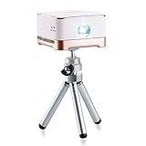 AMOOWA Mini Portable Movie Projector Wireless Wi-Fi Design 100 Ansi lm High Contrast DLP Bottom Speaker 110° Picture Android 7.1 4 Hour Video Playtime 16GB SD Card Free